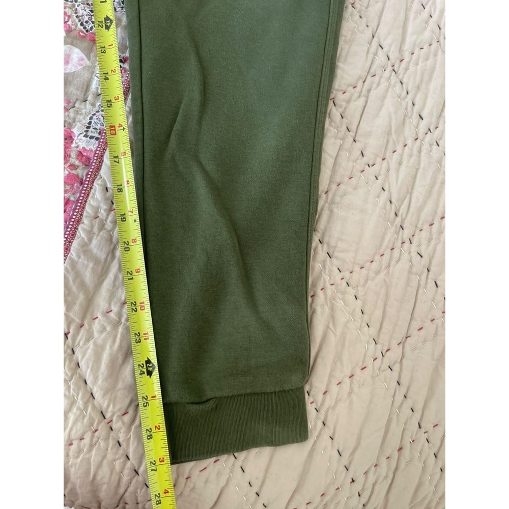 Nike Mens Olive Green Fleece Jogger Sweatpants Size Large Embroidered Swoosh